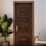 customer comparing designer interior doors at Hyderabad showroom