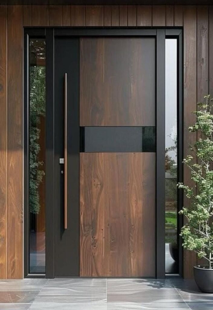 Steel and wooden luxury entrance doors comparison for Hyderabad homes