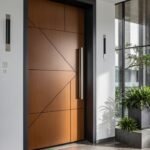 Modern wooden door showcasing strength and durability with high-quality door core materials