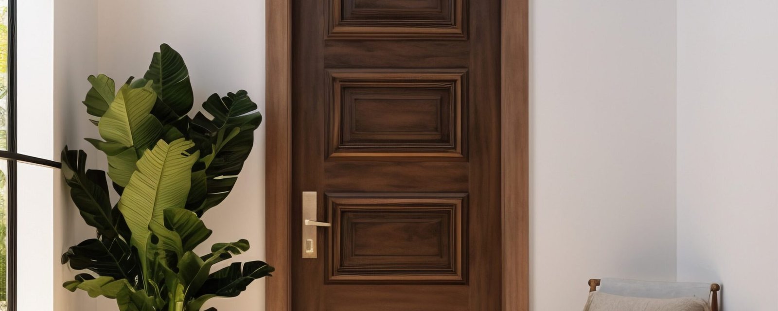 customer comparing designer interior doors at Hyderabad showroom